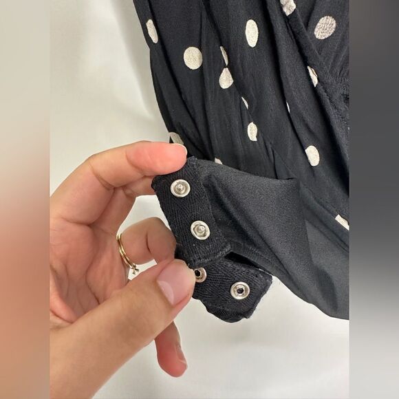 Lovers + Friends Bodysuit Evan Cami Polka-dot Size XS in Black - Picture 7 of 10